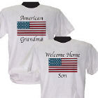 31855X - American Flag Personalized Military T-shirt