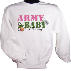 Military Baby On The Way Personalized Maternity Sweatshirt