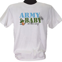Military Baby On The Way Personalized Maternity T-shirt