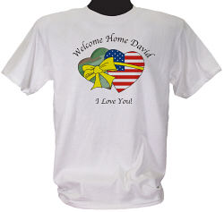 Two Hearts Personalized Military T-shirt