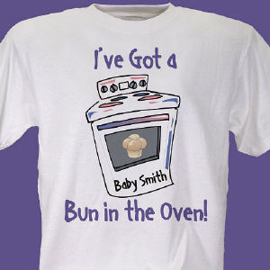 Bun In The Oven Maternity Personalized T-Shirt Bun In The Oven Maternity Personalized T-Shirt