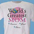 Personalized World's Greatest Mom T-shirt