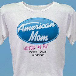 American Mom Personalized Scoop-Neck T-Shirt
