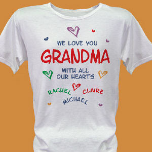 All Our Hearts Personalized Scoop-Neck T-Shirt