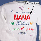 All Our Hearts Personalized Sweatshirt