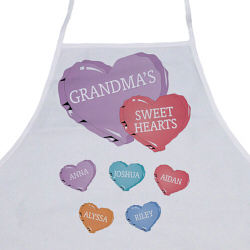 Candy Hearts Personalized Apron