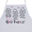 Gray Hares Personalized Apron