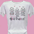 Gray Hares Personalized Scoop Neck T-Shirt 91385X