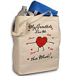 85002 - Loves Me This Much Personalized Canvas Valentine Tote Bag