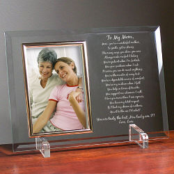 Personalized Mother's Day Frame - Beveled Glass Picture Frame