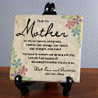 Thank You Mom Personalized Tumbled Stone Plaque