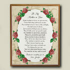 To My Mother In Law Personalized Printed Plaque