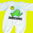 Nameosaurus Personalized Fleece Romper 6679x