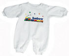 New Baby "All Aboard Baby Train" Personalized Fleece Romper