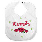 New Baby "Lovely As A Rose" Personalized Baby Bib