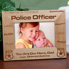 Personalized Police Officer Wood Picture Frame