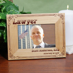Personalized Lawyer Wood Picture Frame