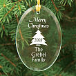 825264 - Merry Christmas Personalized Glass Ornament  