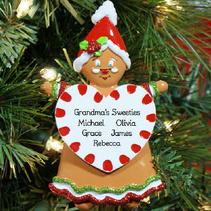 Personalized Grandmas Sweeties Christmas Ornament