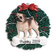 Pug Personalized Pet Ornament 88783
