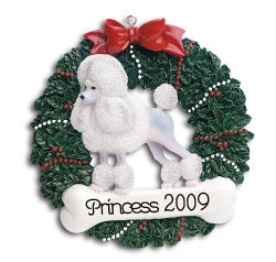 Poodle Personalized Pet Ornament