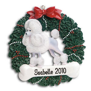 Poodle Personalized Pet Ornament