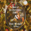 820224 - Baby's 1st Christmas Personalized Glass Ornament 