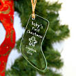 825274S - Baby's 1st Christmas Personalized Glass Stocking Ornament 