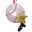 86043 - Baseball Star Personalized Christmas Ornament