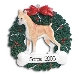 Boxer Personalized Pet Ornament