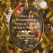 824824 - Christmas In Heaven Memorial Personalized Oval Glass Ornament 