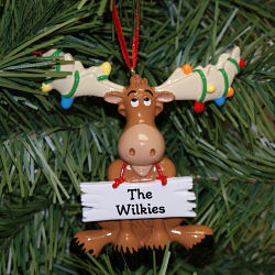 Christmas Personalized Ornaments Christmas Moose Personalized Ornament 825224m Christmas Personalized Ornaments