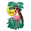 84403 - Flamingo Personalized Ornament