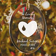 820204 - Forever In Our Hearts Memorial Personalized Oval Glass Ornament
