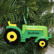 820373 - Green Tractor Personalized Ornament