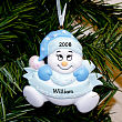 825203 - Personalized baby's first christmas ornament - Baby Boy Design 
