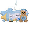 84693 - Personalized baby's first christmas ornament - Baby Boy Design