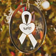 820194 - Survivor - Breast Cancer Awareness Personalized Jade Glass Ornament
