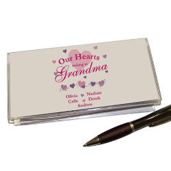 Our Hearts Personalized Checkbook Cover