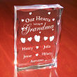 74211 - Our Hearts Personalized Keepsake Block