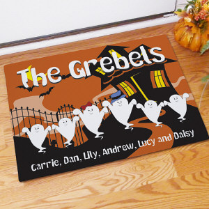 Halloween Ghost Family Welcome Doormat