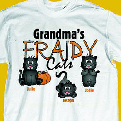 Personalized Fraidy Cats Halloween Sweatshirt