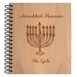 Hanukkah Memories Personalized Wood Photo Album
