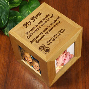 Personalized Mothers Day Photo Cube - Because My Mom is you
