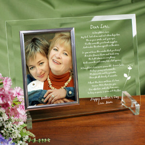 To My Daughter Personalized Mother's Day Frame - Beveled Glass Picture Frame