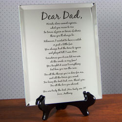 Personalized Father's Day Keepsake - Mirror Plaque 