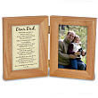 920127 - To My Dad... Natural Wood Bi-Fold Personalized Picture Frame