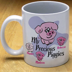 Precious Piggies Personalized Coffee Mug