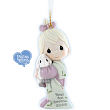 G0028PM - Precious Moments "Baby's First Christmas" Baby Girl Christmas Ornament