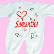 Red Hearts Fleece Romper 6004x